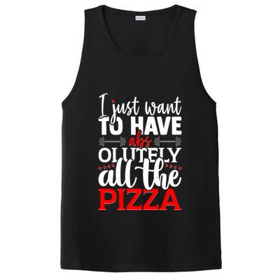 Funny I Just Want To Have AbsOlutely All The Pizza PosiCharge Competitor Tank