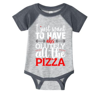 Funny I Just Want To Have AbsOlutely All The Pizza Infant Baby Jersey Bodysuit