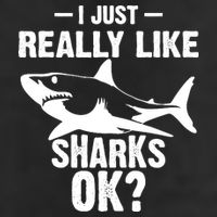 Funny I Just Really Like Sharks Gift Shark Lover Adult Drive Performance Visor