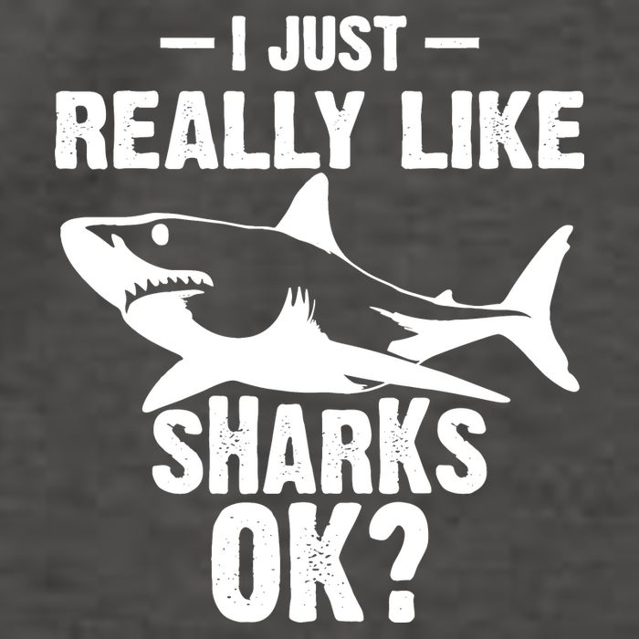 Funny I Just Really Like Sharks Gift Shark Lover Vector Backpack