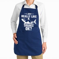 Funny I Just Really Like Sharks Gift Shark Lover Apron