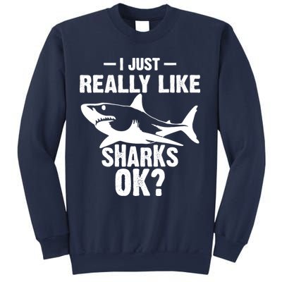 Funny I Just Really Like Sharks Gift Shark Lover Sweatshirt