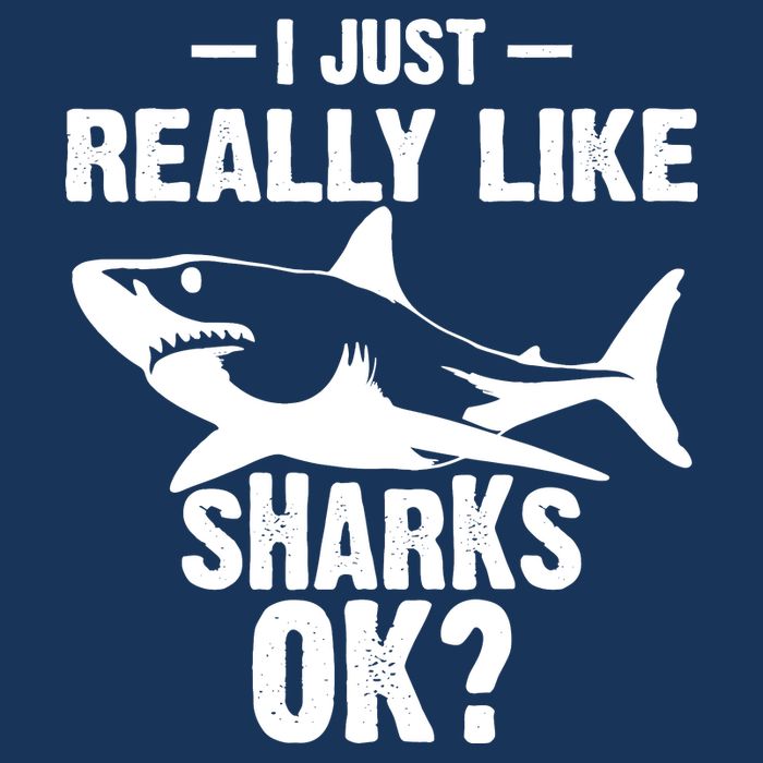 Funny I Just Really Like Sharks Gift Shark Lover 16 in Basic Backpack