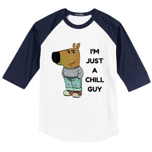 Funny Im Just A Chill Guy Meme Baseball Sleeve Shirt