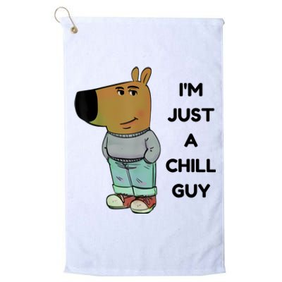 Funny Im Just A Chill Guy Meme Platinum Collection Golf Towel