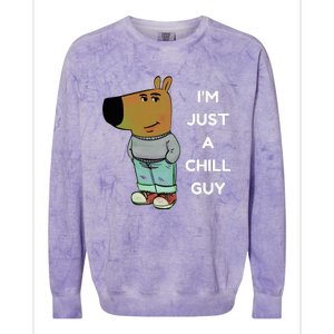 Funny IM Just A Chill Guy Meme Colorblast Crewneck Sweatshirt