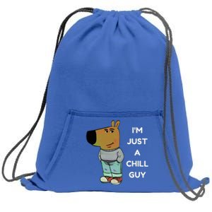 Funny IM Just A Chill Guy Meme Sweatshirt Cinch Pack Bag