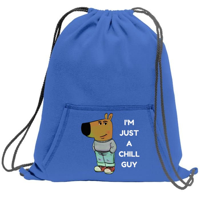 Funny IM Just A Chill Guy Meme Sweatshirt Cinch Pack Bag