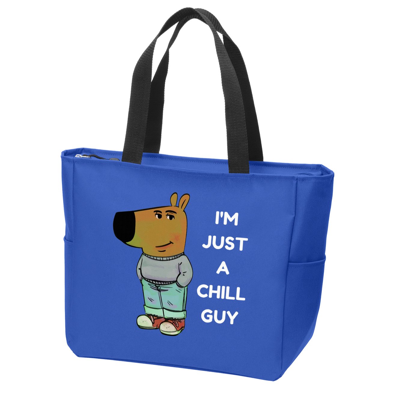 Funny IM Just A Chill Guy Meme Zip Tote Bag