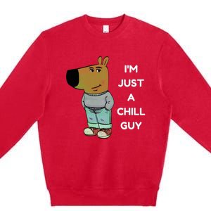 Funny IM Just A Chill Guy Meme Premium Crewneck Sweatshirt