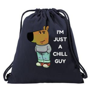 Funny IM Just A Chill Guy Meme Drawstring Bag