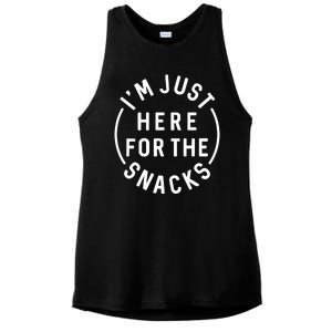 Funny I'm Just Here For The Snacks Ladies PosiCharge Tri-Blend Wicking Tank