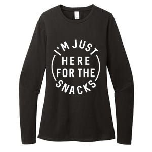 Funny I'm Just Here For The Snacks Womens CVC Long Sleeve Shirt