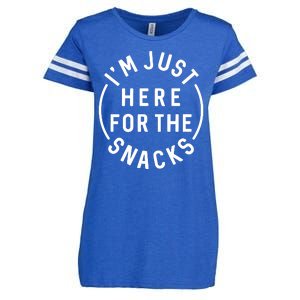 Funny I'm Just Here For The Snacks Enza Ladies Jersey Football T-Shirt