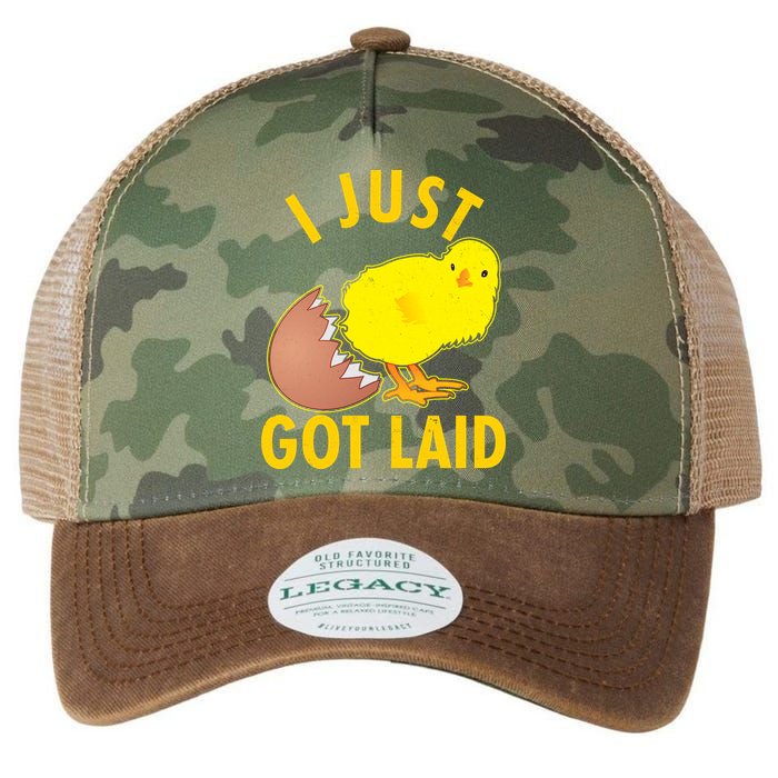 Funny I Just Got Laid Legacy Tie Dye Trucker Hat