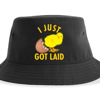 Funny I Just Got Laid Sustainable Bucket Hat