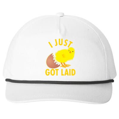 Funny I Just Got Laid Snapback Five-Panel Rope Hat