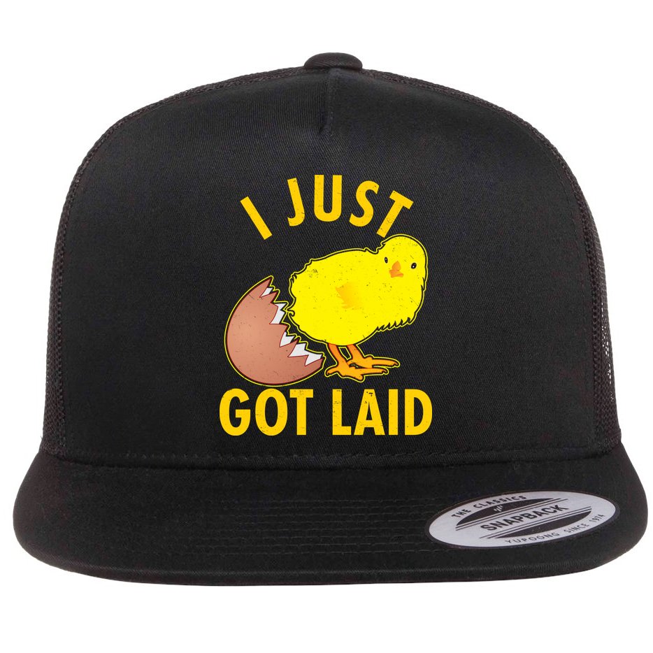 Funny I Just Got Laid Flat Bill Trucker Hat