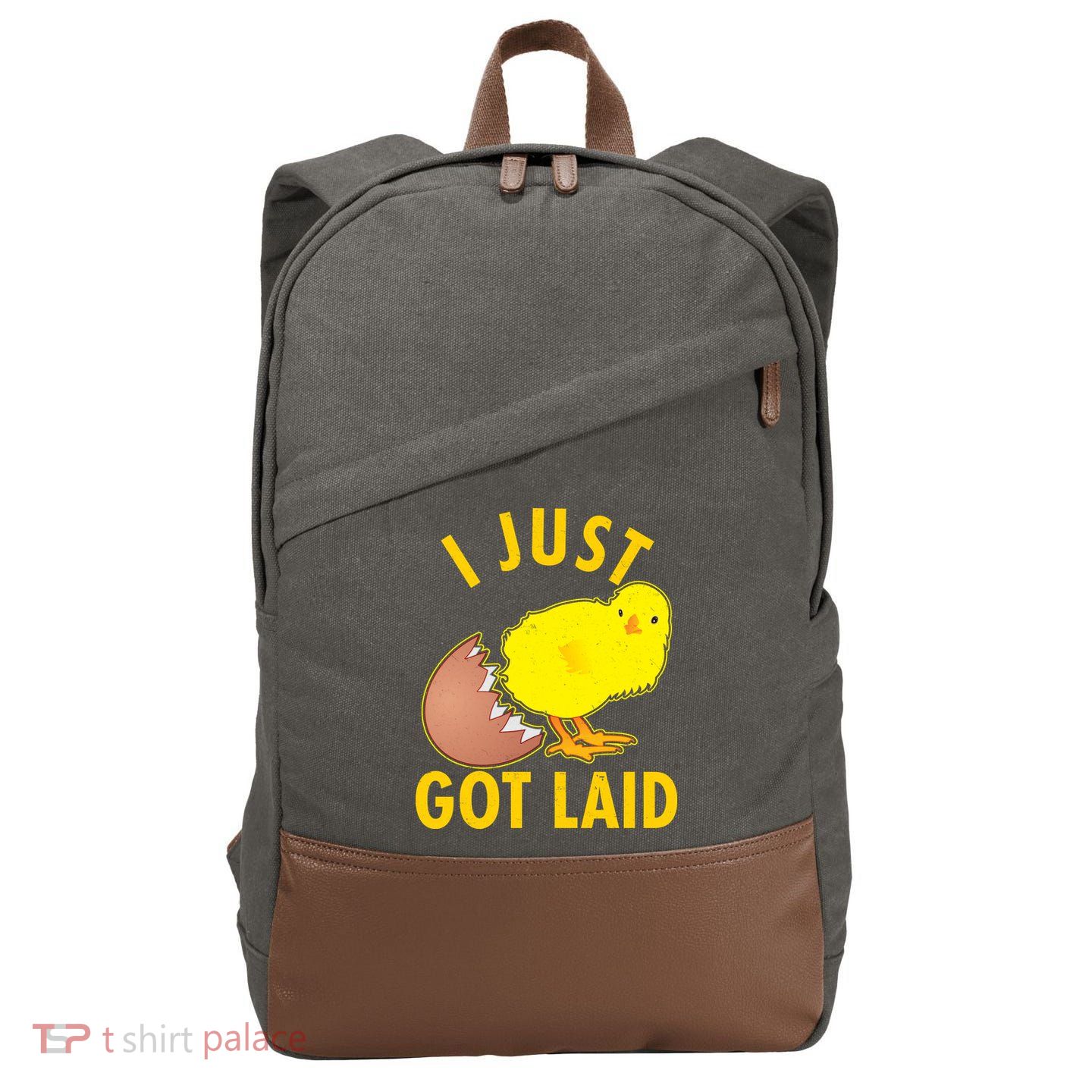 Funny I Just Got Laid Cotton Canvas Backpack