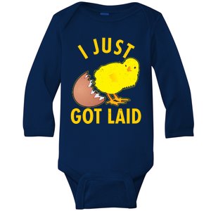 Funny I Just Got Laid Baby Long Sleeve Bodysuit