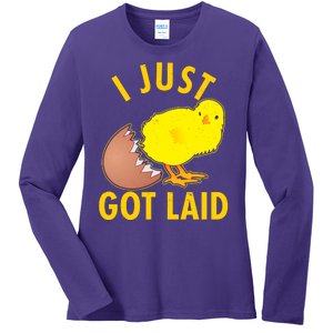 Funny I Just Got Laid Ladies Long Sleeve Shirt