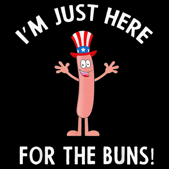Funny I'm Just Here For The Buns Patriotic Hot Dog Cooling Performance Crew T-Shirt