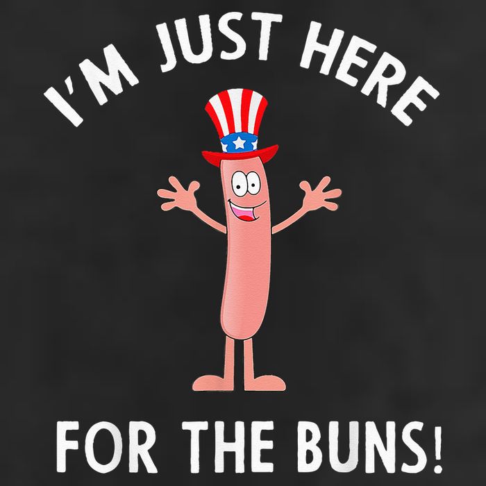 Funny I'm Just Here For The Buns Patriotic Hot Dog Adult Drive Performance Visor
