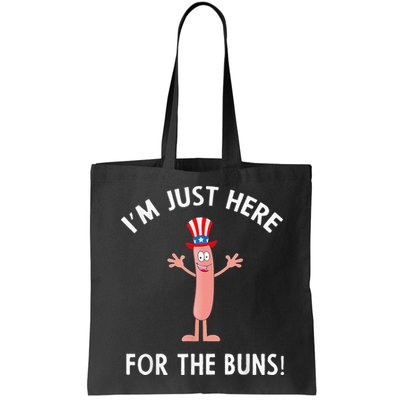 Funny I'm Just Here For The Buns Patriotic Hot Dog Bag