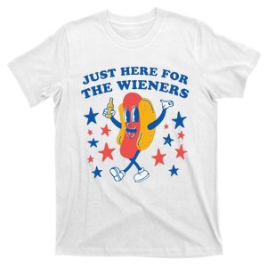 Funny IM Just Here For The Wieners 4th Of July Gift T-Shirt