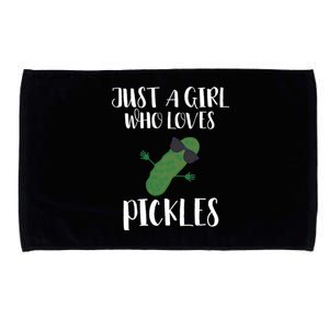 Funny Im Just A Who Loves Pickles Pickle Meaningful Gift Microfiber Hand Towel