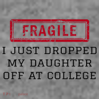 Fragile I Just Dropped My Daughter Off At College Funny Sustainable Beanie