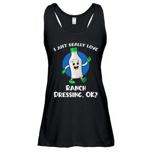 Funny I Just Really Love Ranch Dressing OK Cartoon Ladies Essential Flowy Tank