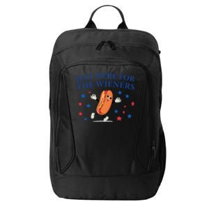 Funny Im Just Here For The Wieners Funny 4th Of July Hot Dog City Backpack