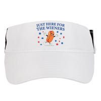 Funny Im Just Here For The Wieners Funny 4th Of July Hot Dog Adult Drive Performance Visor