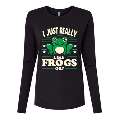 Funny I Just Really Like Frogs Owner Lover Frog Gifts Womens Cotton Relaxed Long Sleeve T-Shirt