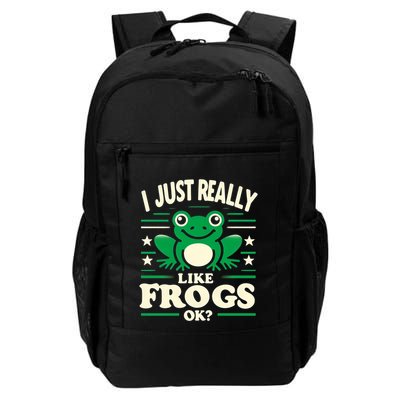 Funny I Just Really Like Frogs Owner Lover Frog Gifts Backpack