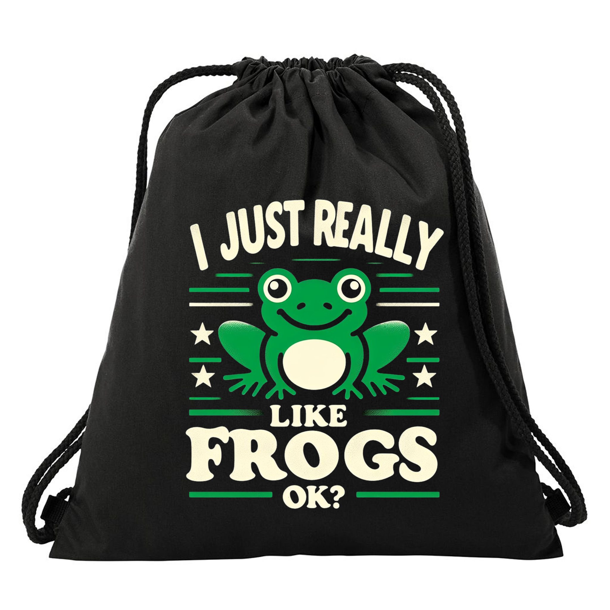 Funny I Just Really Like Frogs Owner Lover Frog Gifts Drawstring Bag