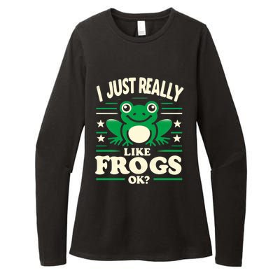 Funny I Just Really Like Frogs Owner Lover Frog Gifts Womens CVC Long Sleeve Shirt