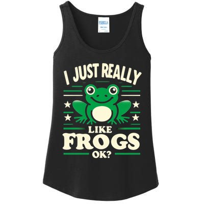 Funny I Just Really Like Frogs Owner Lover Frog Gifts Ladies Essential Tank