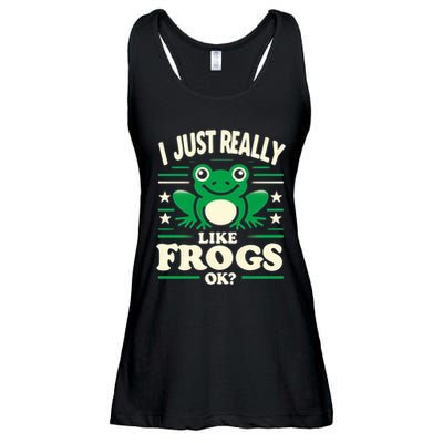 Funny I Just Really Like Frogs Owner Lover Frog Gifts Ladies Essential Flowy Tank