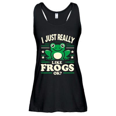 Funny I Just Really Like Frogs Owner Lover Frog Gifts Ladies Essential Flowy Tank