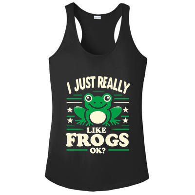 Funny I Just Really Like Frogs Owner Lover Frog Gifts Ladies PosiCharge Competitor Racerback Tank