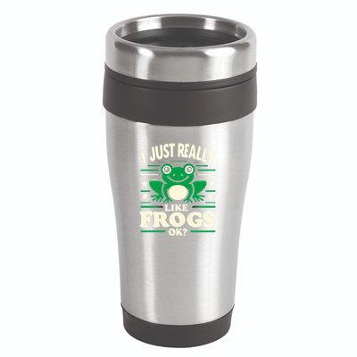 Funny I Just Really Like Frogs Owner Lover Frog Gifts 16oz Travel Tumbler
