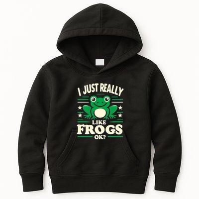 Funny I Just Really Like Frogs Owner Lover Frog Gifts Kids Hoodie