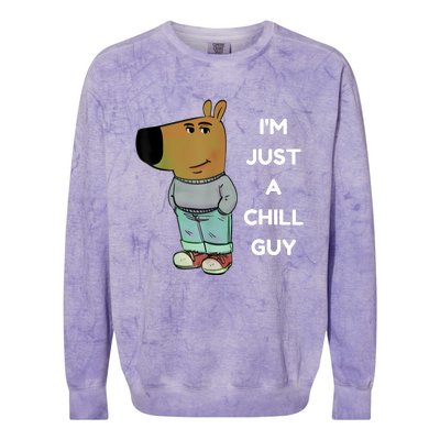 Funny IM Just A Chill Guy Meme Colorblast Crewneck Sweatshirt