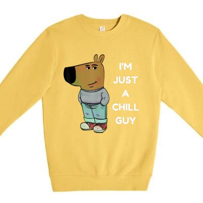 Funny IM Just A Chill Guy Meme Premium Crewneck Sweatshirt