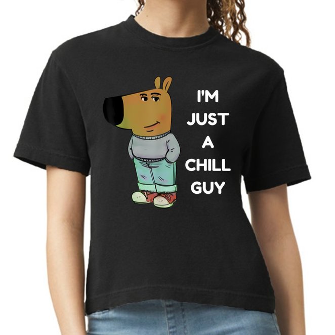 Funny IM Just A Chill Guy Meme Comfort Colors Boxy T-Shirt