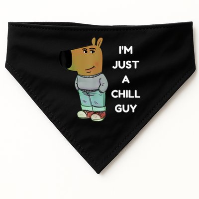 Funny IM Just A Chill Guy Meme USA-Made Doggie Bandana