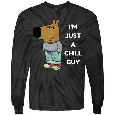 Funny IM Just A Chill Guy Meme Tie-Dye Long Sleeve Shirt