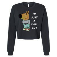 Funny IM Just A Chill Guy Meme Cropped Pullover Crew